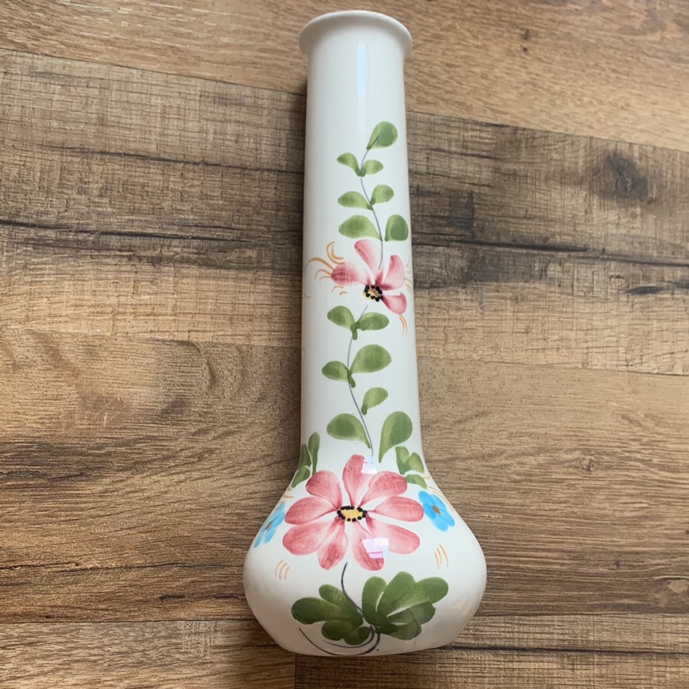 Vintage Hand-painted Vase FTD 1983 made in Portugal